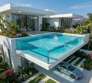 <span class=keywords><strong>Piscine</strong></span> acrylique sur mesure pour complexe hôtelier et parc d'attractions, <span class=keywords><strong>piscine</strong></span> à débordement haute transparence pour destination touristique et aquatique - Product Image 3