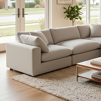 Canapé d'angle moderne de luxe Frank Furniture - Ensemble de canapés en tissu haut de gamme pour salons contemporains