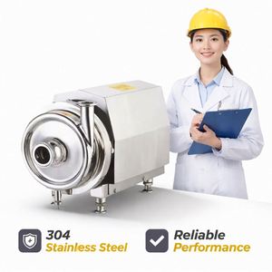 Pompe centrifuge sanitaire mobile en acier inoxydable Ace 1,5 kW de qualité alimentaire pour jus, boissons et eau, avec chariot - Product Image 6