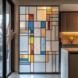 Séparateur d'espace intérieur sur mesure Conception de verre de <span class=keywords><strong>treillis</strong></span> géométrique Cloisons d'écran <span class=keywords><strong>en</strong></span> émail translucide givré Différents modèles - Product Image 1