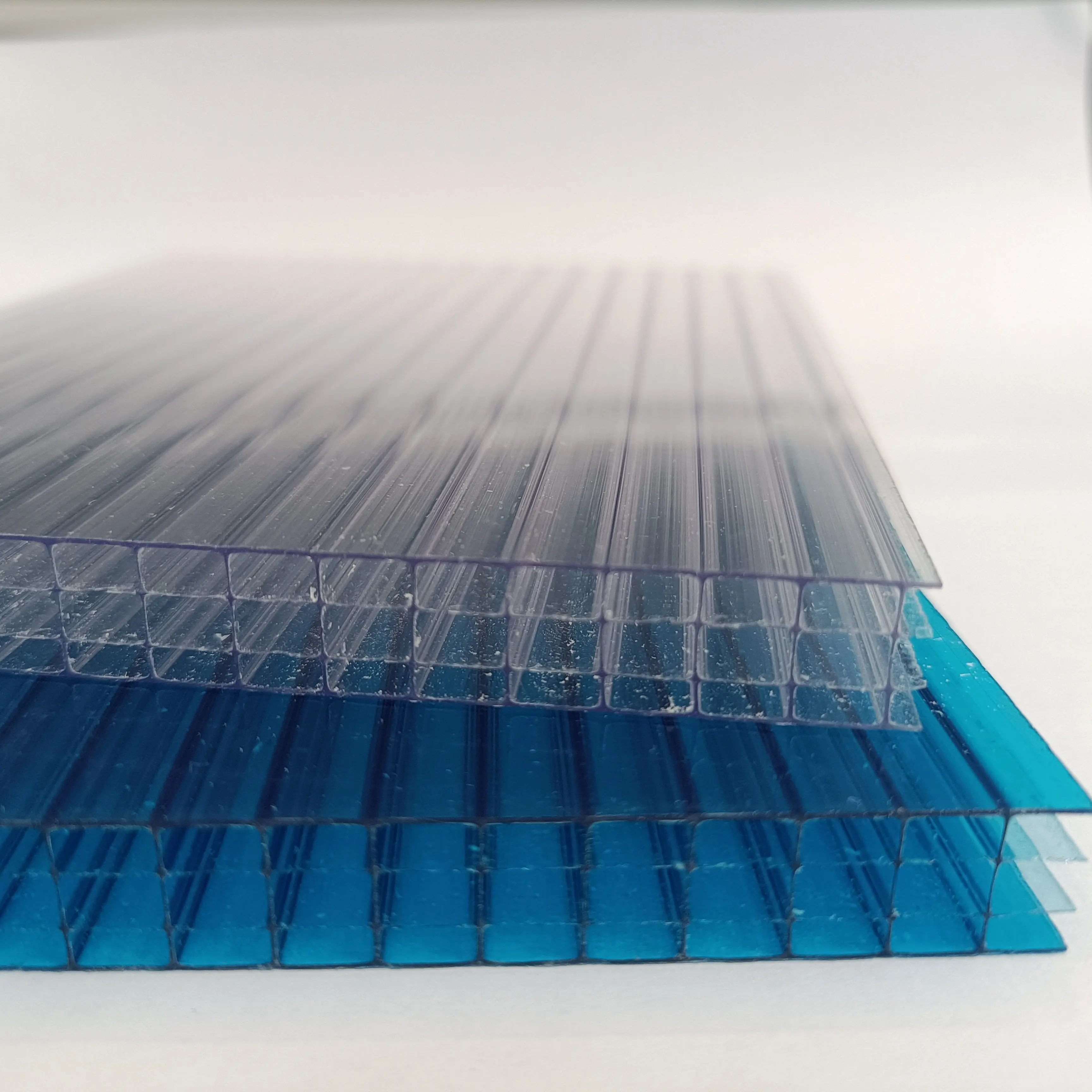 Прочный Ультрафиолетовый прозрачный лист ПК настенный полый пластиковый поликарбонатный лист
