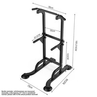 Barre de traction portable en acier écologique à assembler soi-même avec station de dips et barre horizontale d'entraînement