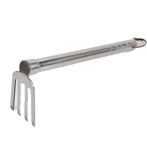Stainless Steel Garden Rake And Hoe Set 4 Tooth Manual Tools For Gardening Home Flowers Outdoor Camping Rust Resistant - Product Image 4