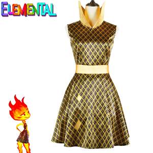 Disfraz de Cosplay de la Ciudad de los Elementos Locos de la Película Animada para el Día del Niño, Traje de Cosplay de Cosember Fire Wade, Traje Largo para Saltar en el <span class=keywords><strong>Agua</strong></span> - Product Image 5