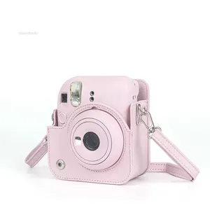 Casing kamera kulit PU casing pelindung lembut untuk <span class=keywords><strong>Instax</strong></span> Mini 12 tas perjalanan untuk tas kamera Film Fujifilm dengan tali bahu - Product Image 1
