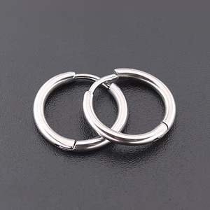 2.5mm Rose Gold Plated Stainless Steel Hoop Earrings | Romantic Huggie Hoop <b>Studs</b> for Women Men | Durable Waterproof Gift - Product Image 4