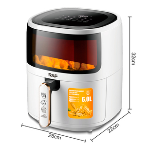 Freidora de Aire Multifuncional Raf de 6L, Horno Digital sin Aceite con Ventana Visible, Freidora de Aire Inteligente sin Aceite A - Product Image 4