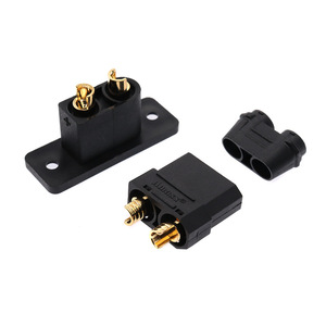 Amass XT90E-M Male <b>Plug</b> with Mounting Hole Gold-Plated High Current Connector for RC/Drone Battery Packs (Battery Side) - Product Image 2