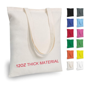 Ruthbag 12OZ toile fourre-tout économique épais léger moyen réutilisable sac d'épicerie poignée en coton pour la publicité de bricolage - Product Image 1