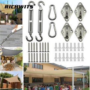 Kit de Herrajes para Toldo RICHWITS con Tensores, Mosquetones y Soportes de Montaje para Instalación de Toldos en Exteriores - Product Image 3