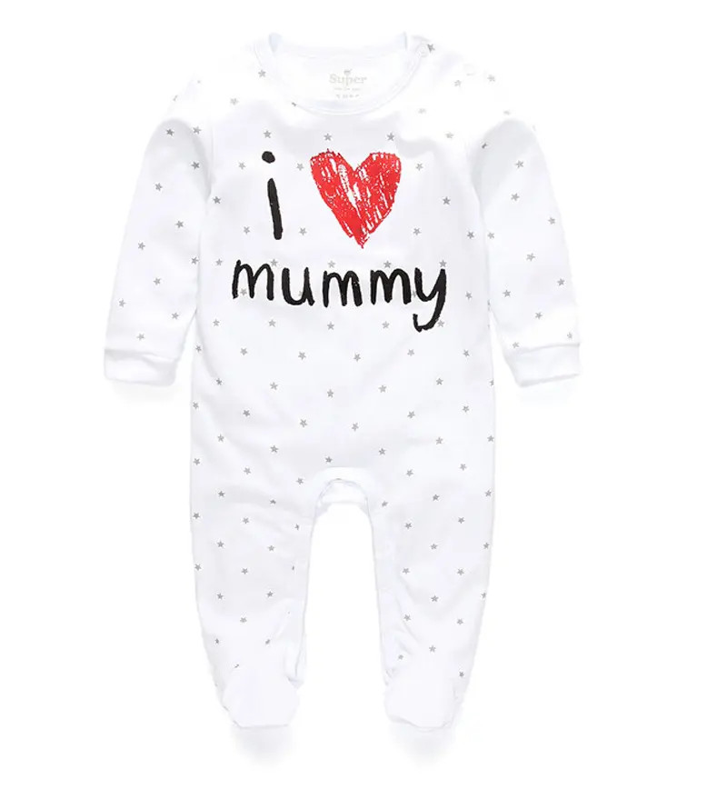 Summer Newborn Baby Clothes Cotton Baby Pajamas Footed Baby's Long Sleeve Clothing Sets