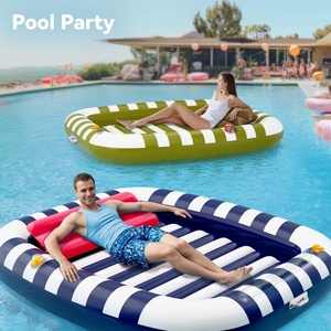 PVC <b>Inflatable</b> Pool Lounger Float 80*66 Inch Blue Green Color Sun <b>Bathing</b> Floating Bed Spray Water Mat Beach Backyard Lake Fun - Product Image 5
