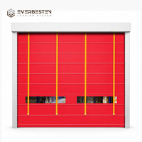 Porte rapide à empilage avec isolation thermique, moteur servo, construction en PVC, capteurs photo et fenêtres de vision pour centre de distribution