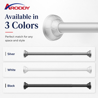 ARODDY Tringle à rideaux robuste sans perçage 32 mm pour plus de 1300 clients, 47,2-94,5 pouces, en acier au carbone breveté, vente en gros OEM, fourniture OEM