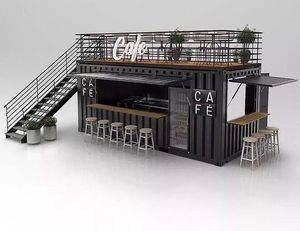 Nhà hàng trang bị đẹp mô hình container vận chuyển container quán cà phê thiết kế thanh container - Product Image 1