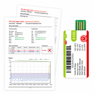 Enregistreur de données USB jetable personnalisé Potmagic, enregistreur de température PDF, IP67, pour le transport des fruits et légumes en chaîne du froid - Product Image 2