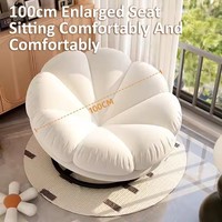 Fauteuil pivotant confortable en forme de fleur, fauteuil individuel de détente, canapé pivotant pour salon ou balcon