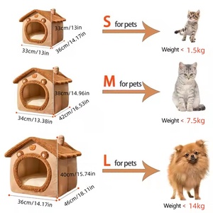 Cane per gatti di lusso cuccia per animali domestici con manico nido nido per quattro stagioni universale rimovibile e lavabile per animali domestici - Product Image 5
