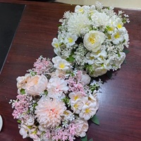 Buket Bunga Peony Buatan, Campuran Bunga Sutra, untuk Pernikahan, Perayaan, Dekorasi Ruangan