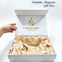 Luxuriöse Faltbare Geschenkbox mit Magnetverschluss Laminierung Individueller Druck Perückenbox mit Weichem Satin-Futter Verhindert Haarverheddern
