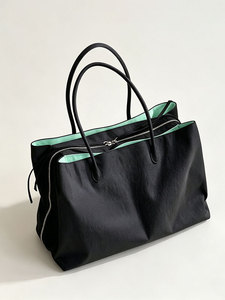 <b>Women</b> Lightweight Nylon Tote <b>Bag</b> Large Capacity Zipper Shoulder Handbag <b>For</b> <b>Work</b> Travel School - Product Image 3