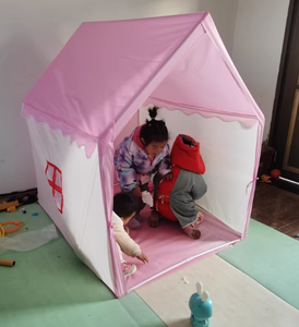 Children Boys Girls Indoor Outdoor Beige Cotton Soft <b>Toys</b> Tent Window Playhouse Princess <b>Castle</b> Kids Teepee 2-4 Years 125cm - Product Image 6