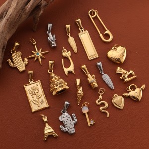 Không Thấm Nước Thép Không Gỉ Tự Làm Thiết Kế Giày Charms Sang Trọng Vàng-Mạ Mặt Dây Chuyền Cho Mini Túi Vòng Cổ Vòng Đeo Tay Phụ Kiện - Product Image 6