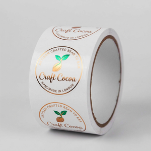 Adesivi Trasparenti di Lusso con Foglia d'Oro, Etichette Trasparenti Personalizzate con Stampa a Caldo per Confezioni Cosmetiche - Product Image 4
