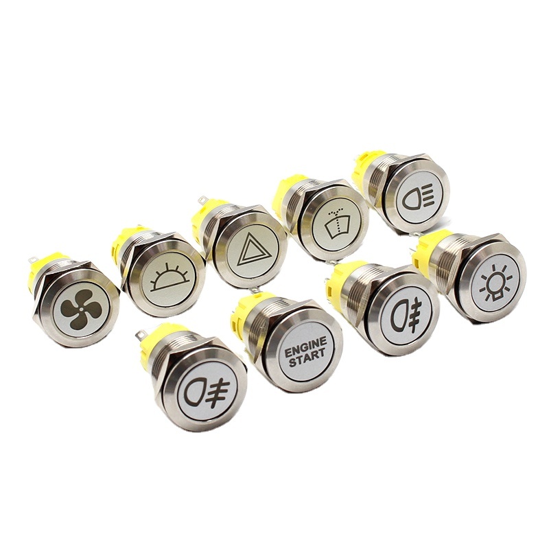 16mm 12v LED Stainless Steel Metal