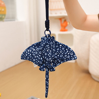 Peluche personnalisée Raie manta, animal marin en peluche, clip de sac pour musée scientifique, fourniture pour acheteurs en gros