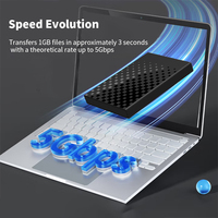 Custodia HDD da 2.5 pollici SATA a USB3.0 interno SSD a disco rigido esterno scatola del disco rigido per telefono