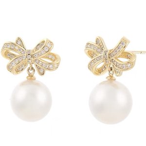 Pendientes de Perlas de Lujo de Alta Gama, Elegantes y Versátiles con Diseño de Nudo de Mariposa, Exquisitos y Modernos, Populares entre las Celebridades de Internet - Product Image 5