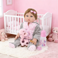 Poupée de bébé nouveau-né réaliste en silicone souple 3D colorée de haute qualité pour les petites filles, jouet éducatif mignon et réaliste