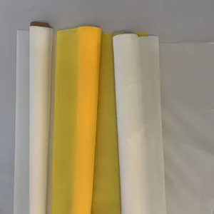 Bolting Silk Screen Textile 12 460 Mesh 100 Polyester Monofilament Screen Printing Yellow Plain White Color