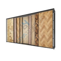 Maßgefertigter Hartholz-Laminat-Parkett Holz-Schiebe-Metallboden mit Verstellbarer Höhe für Ausstellungsständer