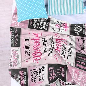 Nurse Heartfelt Gift Flannel Blanket Throw Blanket Nap Blanket Super Soft <b>Machine</b> Washable for Bed Sofa Couch Custom Print - Product Image 3