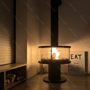 Caminetto <span class=keywords><strong>a</strong></span> <span class=keywords><strong>Gas</strong></span> Decorativo Centrale in Legno e Metallo <span class=keywords><strong>di</strong></span> Grado Commerciale per Bar, Hotel e Lobby - Product Image 3