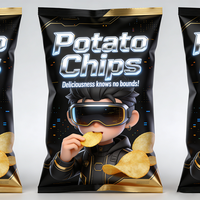 Sachets Doypack Imprimés Colorés de Qualité Alimentaire Anti-Odeur Personnalisés pour Chips de Banane, Chips de Pomme de Terre et Emballage de Snacks Lactés