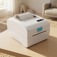 Imprimante d'étiquettes thermiques de bureau 80 mm, prend en charge la connectivité sans fil, idéale pour l'impression d'étiquettes de vêtements