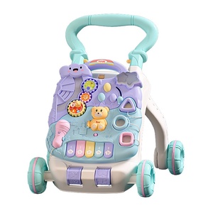 Marche-bébé en plastique multifonctionnel anti-O-Leg, anti-chute, anti-basculement pour filles et garçons, poussette jouet à vitesse réglable pour 0-3 ans - Product Image 1