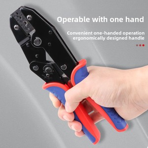 Special Manual <b>Wire</b> Clamp Insulated Spring Crimping Pliers Flag Type 4.8/6.3 Bare Terminal High Carbon Steel <b>Soft</b> Grip Plastic H - Product Image 4
