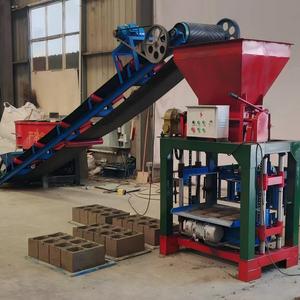 Máquina para Fabricar Bloques de Hormigón Entrabados 4-35B con Tolva, Línea de Producción y Cinta Transportadora Mezcladora - Product Image 6