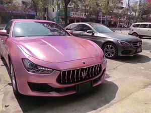 Película láser rosa de iridiscencia para decoración de coche, película de vinilo de película completa de China azul, diseño de película de PVC para envolver el coche - Product Image 3