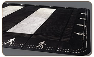 रोडसुरक्षित 500x500x75 मिमी पीले और काले टिकाऊ रबर रेड्यूसर रैंप ड्राइववे, बिक्री गति बंप के लिए भारी - Product Image 2