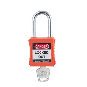 Elecpopular Custom Laser Coding Label 38mm Multicolor Safety Padlock With Master Key For Overhaul Industrial Equipment