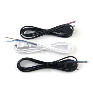 Kabel steker 2 Pin daya kabel daya disetujui Amerika kabel daya kabel datar 2 Pin lampu steker kabel daya