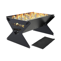 Zhongpin Camping Portable boule en métal étoile de la mort larme modulaire Bigfire grand couvercle Solo sans fumée enduit de poudre foyer