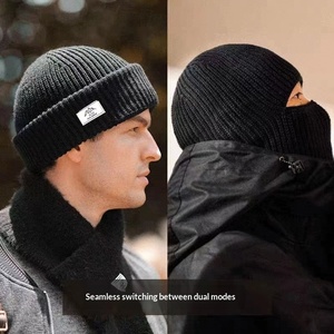 Gorro 2 en 1 100% Acrílico, Gorro de Punto Convertible en Pasamontañas, Protección Facial Cálida y Resistente al Viento para Hombres y Mujeres en <span class=keywords><strong>Invierno</strong></span> - Product Image 2