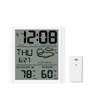 EWETIME 8614A Jam Dinding Digital LCD Besar dengan Sensor Nirkabel