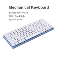 Clavier mécanique personnalisé avec rétroéclairage RGB, 2 modes (Bluetooth + filaire), ultra-fin, pour le gaming, DIY, hot-swappable